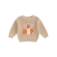 thumbnail image 1 of Gupgi Chandails de Pâques pour Tout-Petits 0-3 Ans Bébé Lapin Carotte Imprimé Pull Manches Longues Col Rond Côtelé, 1 of 9
