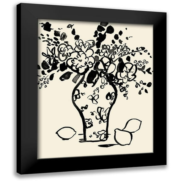 Barnes, Victoria 12x14 Black Modern Framed Museum Art Print Titled - Matisses Muse Still Life I