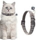 thumbnail image 1 of Collar ajustable para gatos con cierre de seguridad, tira reflectante y cascabel, diseño de huella de pata, banda suave para el cuello para gatitos y cachorros (gris, 1 pieza). Rkxzt, 1 of 8