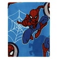 thumbnail image 3 of Marvel Spiderman Wall Crawler Red and Blue Toddler Blanket, 3 of 7