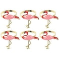 thumbnail image 1 of Miangastore 6pcs Flamingo Design Napkin Buckles Hawaiian Party Decorative Napkin Rings, 1 of 8