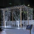 thumbnail image 4 of Adornos navideños de Año Nuevo 2025 para el hogar, adornos colgantes para exteriores, guirnaldas LED solares en la cortina de la ventana, luz de 3 m x 3 m, 4 of 5
