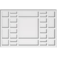 thumbnail image 1 of Ekena Millwork CMP24X16BX 16 x 24 in. Rectangle Beaux Médaillon de Plafond Contemporain PVC, 1 of 1