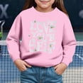 thumbnail image 2 of TOWED22 Girl's Sweatshirt Oversized Cute Graphic Crewneck Long Sleeve Pullover Tops,3Y, 2 of 4