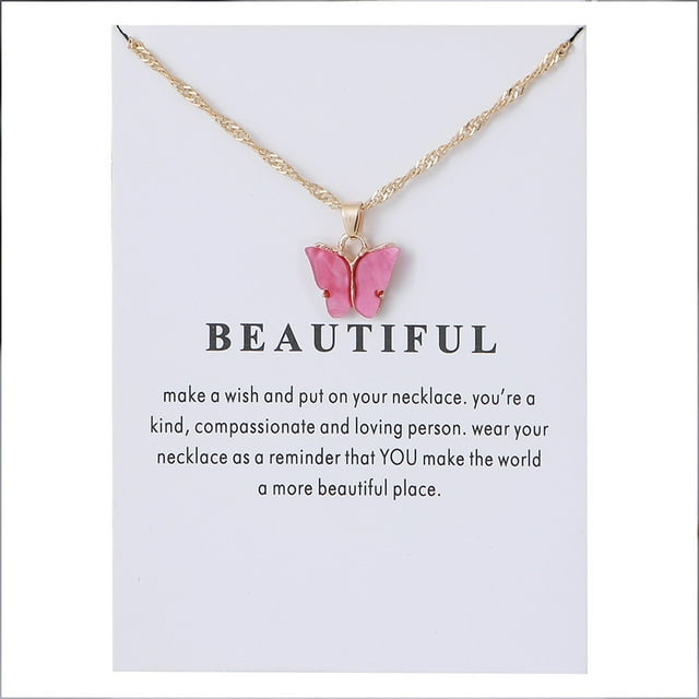 Dpityserensio Collier Doux Collier en Acrylique Couleur Chaîne de Clavicule