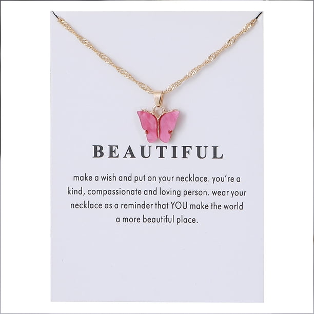 Collar para mujer, Joyas para mujer, Joyas para mujer, Collar dulce, Collar de cadena de clavícula de color acrílico, Un collar