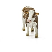 Schleich Farm World Simmental Cow Toy Figurine - Educational and Durable Farm Animal Toy Figure, Fun and Imaginative Play for Boys and Girls, Gift for Kids Ages 3+