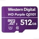 thumbnail image 1 of Tarjeta de Memoria Micro SD 512GB Western Digital Purple WDD512G1P0C Videovigilancia CCTV, 1 of 2