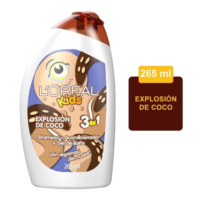Shampoo L'Oréal Kids 3 en 1 explosión de coco 265 ml