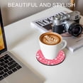 thumbnail image 6 of Valentine's Day Coasters Set of 2, Absorbent Coasters for Drinks, Pink White Love Heart Coaster for Desk Coffee Table Protection, Home Decor House Warming Gifts 4", 6 of 8