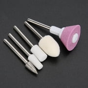 Mgaxyff 5pcs / Set Ceramic Metal Nail Drill Bits Manicure Pedicure Machine Rotary Burr Accessory, Pedicure Machine Accessory , Pedicure Bits