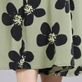 thumbnail image 6 of Shorts for Women Fashionable Printed Elastic High Waist Thin Wide Leg Loose Fit Skirt Style Pants Light Green XXL, 6 of 7