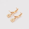 thumbnail image 4 of Aretes Colgantes Vintage con Swarovski Cuadrado Oro 18K Lam dorado Unitalla, 4 of 7