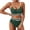 Color 01, variant on Women's High Waisted Bikini Ribbed Two Piece Swimsuit High Cut Color Block Adjustable Straps Bathing Suit