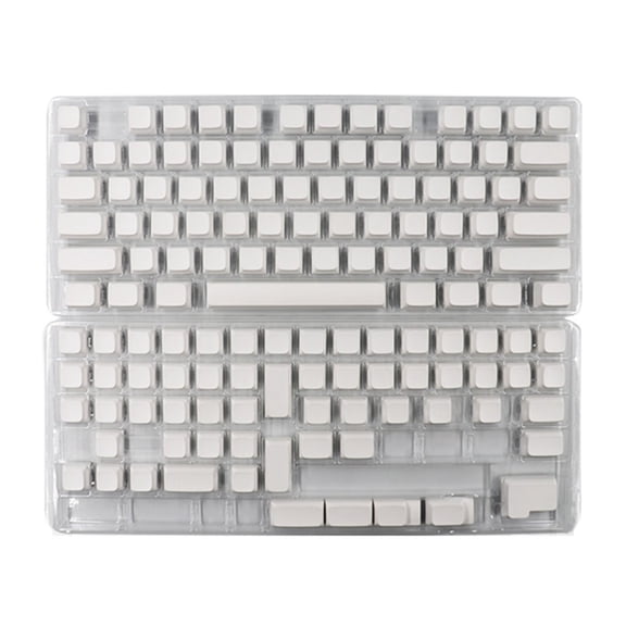 WINDLAND 134PCS Keycaps XDA Profile PBT Minimalist White Keycaps for Mechanical Keyboard Minimalistic Blank Keycaps