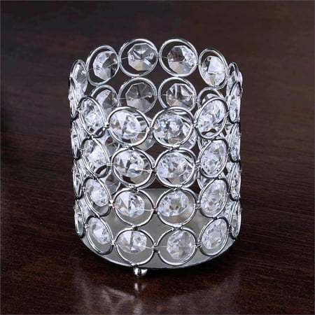 Crystal Tealight Holder - BalsaCircle 4-Inch tall Tealight Votive Crystal Candle Holder - Wedding Party Table Home Dining Decorations Centerpieces