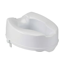 Drive Medical Raised Toilet Seat Without Lid, With Lock, Standard Seat, 6 Inch Rise