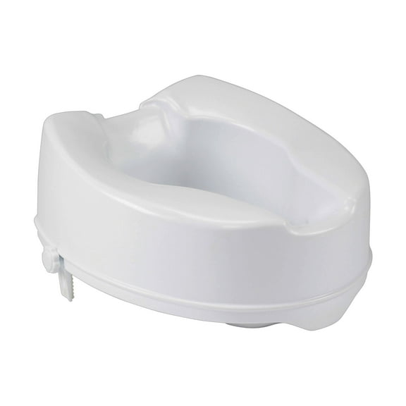 Drive Medical Raised Toilet Seat Without Lid, With Lock, Standard Seat, 6 Inch Rise
