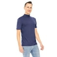 thumbnail image 2 of Stretch Is Comfort Men's Poly Spandex Short Sleeve Mock Neck | Adult Small- 5x, 2 of 6