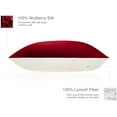 thumbnail image 3 of DISANGNI 100% Mulberry Silk Silk Pillowcase, Used for Hair and Skin, Envelope Type, Silk on one Side and Tencel on The Other Side, 1pc (red Wine, 1 pc King Size 20"x36"), 3 of 7