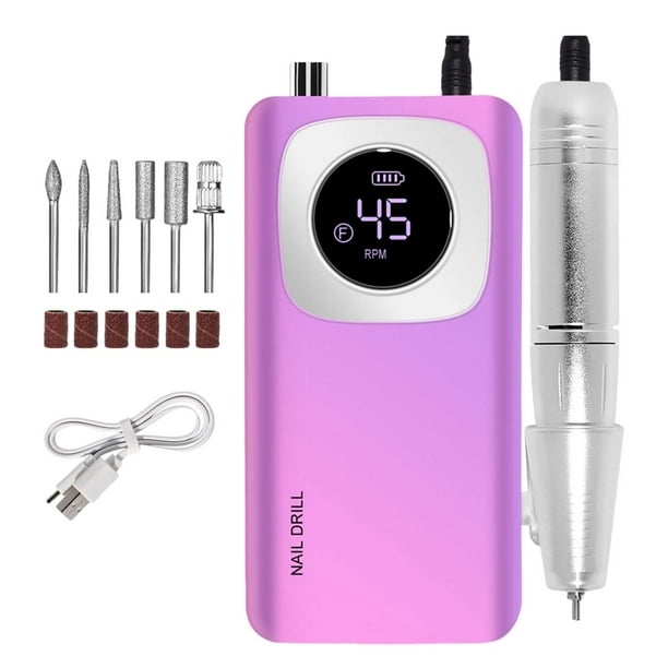 Taladro de uñas inalámbrico Yuyangstore compacto eléctrico 45000 RPM