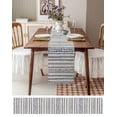thumbnail image 3 of Ldtrchee Navy Blue Table Runner 48 Inches, Modern Geometric Abstract Art Striped Bed Runner Dresser Scarves Tabletop for Indoor Outdoor Parties/Ceremony/Banquet, 13" x 48", 3 of 8