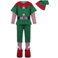 thumbnail image 2 of Disfraz de elfo de Navidad para adultos y niños, disfraz de Papá Noel, trajes de Cosplay, 2 of 3