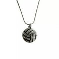 thumbnail image 2 of GKNET 3D Crystal Rhinestone Volleyball Pendant Snake Chain Necklace Unisex Jewel_tu, 2 of 6