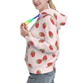 thumbnail image 2 of Wukai Strawberry Print Womens Hoodies Fleece Sweatshirts Long Sleeve Sweaters Pullover Fall Outfits Winter Clothes-XX-Large, 2 of 7