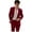 Burgundy, variant on Boys Suit 2 Piece Linen Suit Slim Fit Suit Tuxedo Wedding Summer Beach Blazer Pants Suit Set