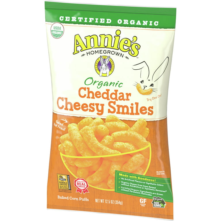 Annie's Organic Cheddar Cheesy Smiles, 12.5 oz.