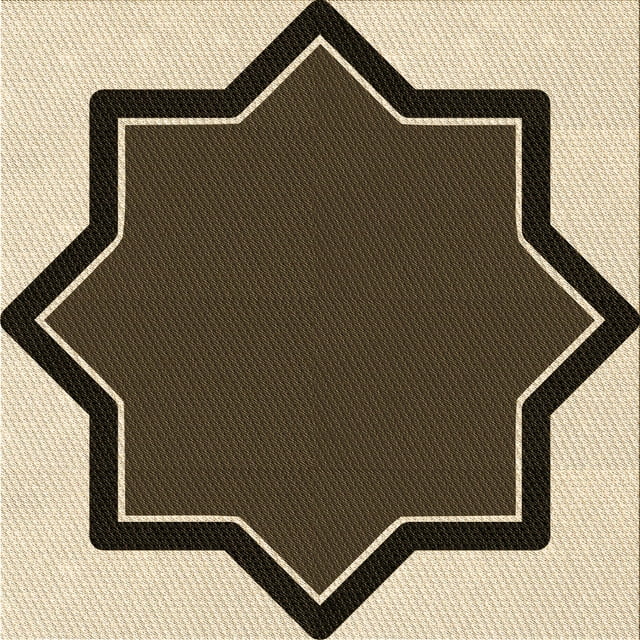 Ahgly Company Machine Washable Indoor Square Transitional Bakers Brown Area Rugs, 5' Square