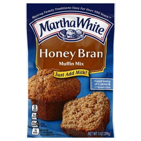 (3 Pack) Martha White Honey Bran Muffin Mix,