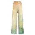 thumbnail image 3 of USNSM Casual Pants for Women Trendy Tie Dye Wide Leg Loose Pants Women Summer Beach High Waist Palazzo Trousers Orange M, 3 of 4