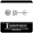 thumbnail image 3 of 1/4 Carat T.W Round Diamond 14kt White Gold Bezel Stud Earrings with Gift Box, IGL Certified, 3 of 5