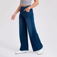 thumbnail image 4 of IUYRTFE Women Stretch Denim Jeans High Waist Wide Leg Pants with Pockets for Casual Daily Wear, 4 of 5