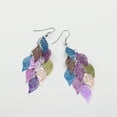 thumbnail image 3 of AYYUFE 1 Pair Lady Earrings Leaf Shape Long Exquisite Creative Drop Earrings for Prom, 3 of 8