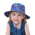 thumbnail image 3 of LRen Tea Party Hats for Girls Breathable Fisherman Sun Hat for Babies and Toddlers UPF 50+ Wide Brim Lightweight Outdoor Summer Beach Cap Dark Blue, 3 of 6