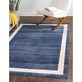 thumbnail image 2 of Unique Loom Del Mar Tonal Design Area Rug 10' x 13' Rectangle Navy Blue/Ivory, 2 of 10
