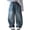Light Blue, variant on Kids Boys Solid Color Baggy Denim Jeans Full Length Wide Leg Elastic Waist Multiple Pockets Cargo Style Denim Casual Bottoms Light Blue 3 Years-4 Years