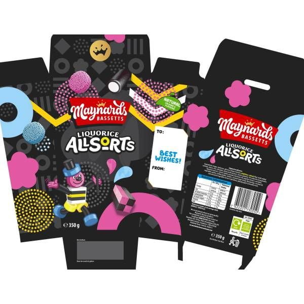 Maynards Bassetts Liquorice Allsorts Carton 350g (Pack of 3)