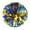 Gold Blue, variant on 2 Pack Cheerleading Pom Poms with Baton Handle for Team Spirit Sports Dance Cheering Kids Adults