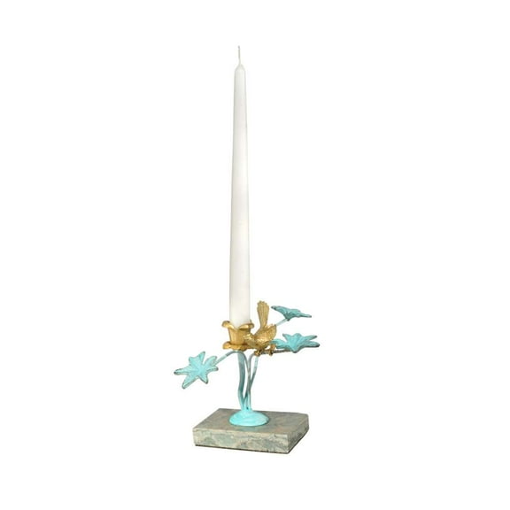 Dale Tiffany Bird Candle Holder Blue in finish