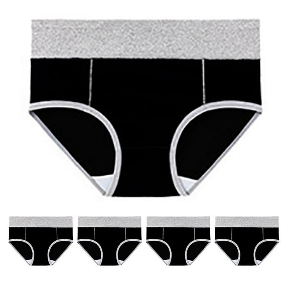 Seductiva Women Panties for Women Women's Cotton Underwear High Waist Stretch Briefs Soft Underpants Ladies Full Coverage Panties 5 Pack Soft Strech Ladies Breathable