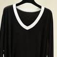 thumbnail image 5 of BUIGTTKLOP Pajamas Tops for Women Long Sleeve Shirts Casual V Neck Top Soft Undershirts Comfy Base Layer Loungewear, 5 of 8