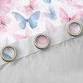 thumbnail image 4 of Homewish Flying Butterflies Curtains Pack of 2 (42x84 Each) for Teens Boys Girls,Pink Blue Curtains Blackout,Dreamy Princess Bedroom Curtains,Lightweight Room Decor, 4 of 6