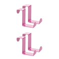 thumbnail image 2 of Kearding 2pcs Over Door Hooks Multifunctional Cabinet Sturdy Z-shaped Office Rack Hanger Nail-Free Kitchen Metal Clasp Towel Hangers rosado 2piezas Kearding CBP001059, 2 of 5