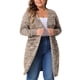 thumbnail image 4 of Cárdigan de talla grande Agnes Orinda para mujeres, de manga larga, abierto al frente, con bolsillos, abrigo 1X color café, 4 of 6