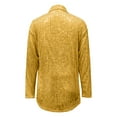 thumbnail image 5 of Tittly Button Down Shirts Sequin Tops for Women Women's Long Sleeve Fashionable Sequin Lapel Solid Color Casual Shirt Long Sleeve Shirts for Women Tshirts Shirts Gold L, 5 of 5