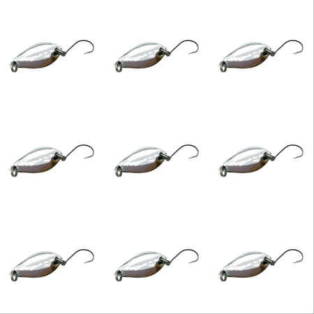 30 Pcs Fishing Lures Fishing Spoons Colorful Casting Fishing Spinner Hard Baits Tackle with Single Hook for Trout Bass Salmon Freshwater Saltwater Metal Hooks